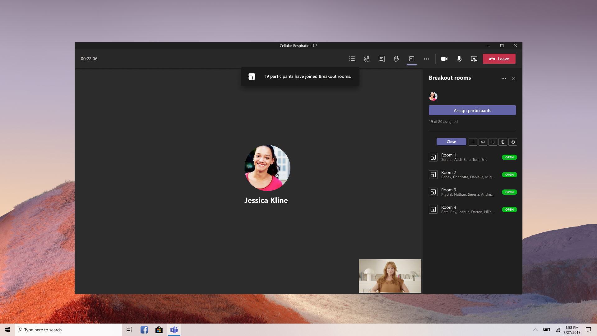 Assignment modal and command center side panel