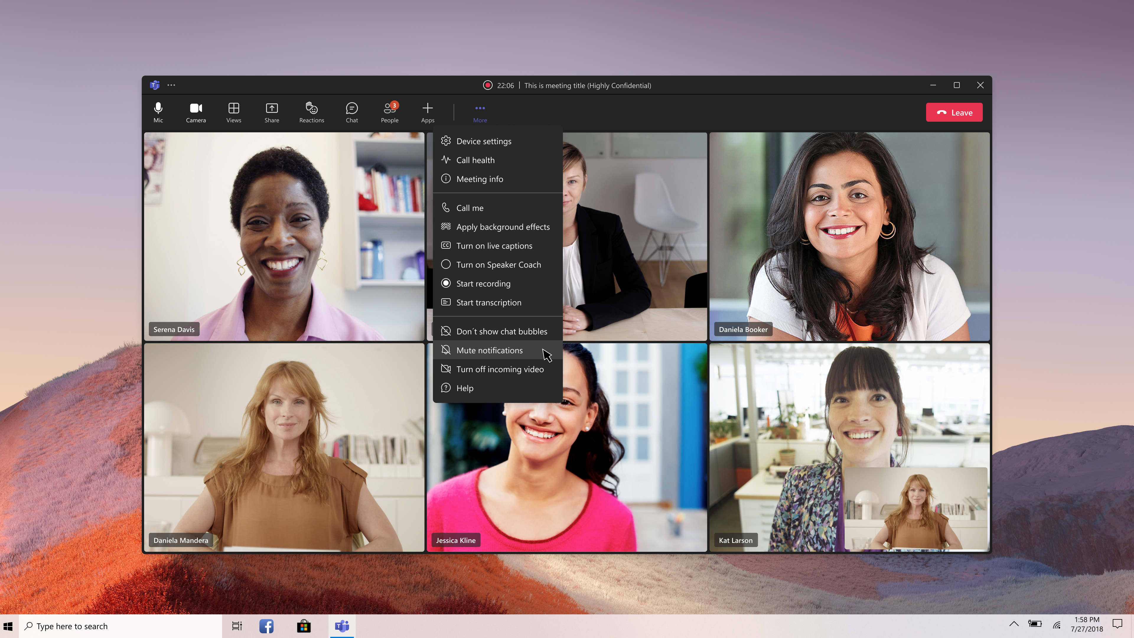 Raise Hand and Chat Bubbles notifications